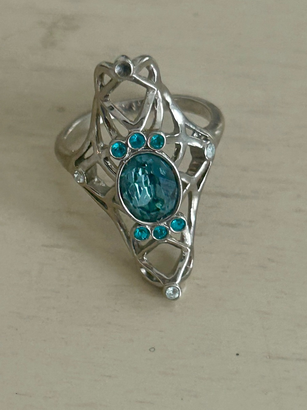 🦢Swarovski💙 Crystal Ring 55